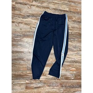 Mens Vintage Y2K Nike Ankle Zip Athletic Pants Size XXL Blue & White Striped